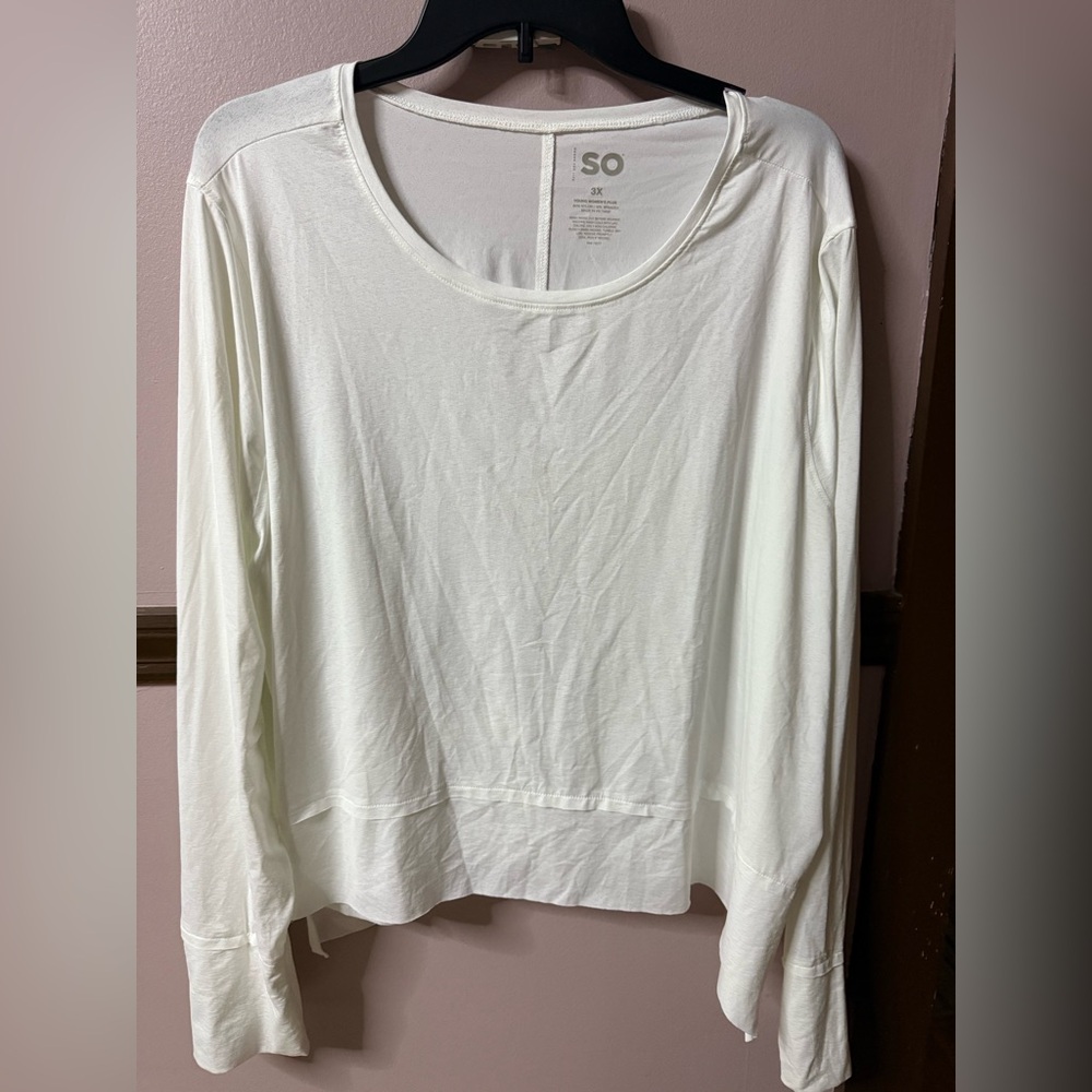 SO Women's Classic White Long Sleeve Tee